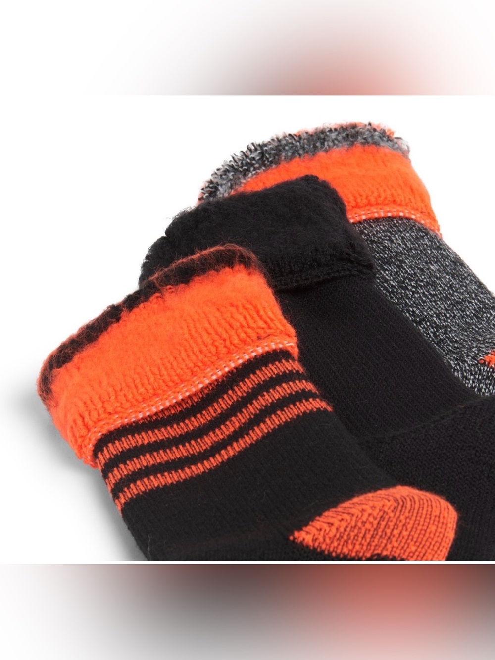 Polar Heat Nanuuq Men’s High Performance Crew Socks, 3 Pairs Long Acrylic Wool - Picture 2 of 9